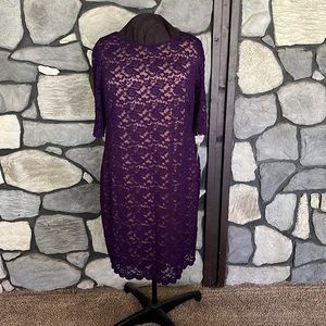 Purple lace overlay dress new with tag size 24W